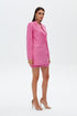 Carnation Pink Double- Breasted Jacket